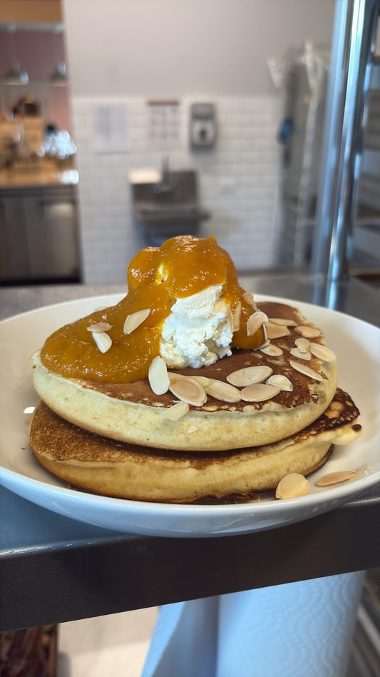 Ricotta & Papaya Pancakes